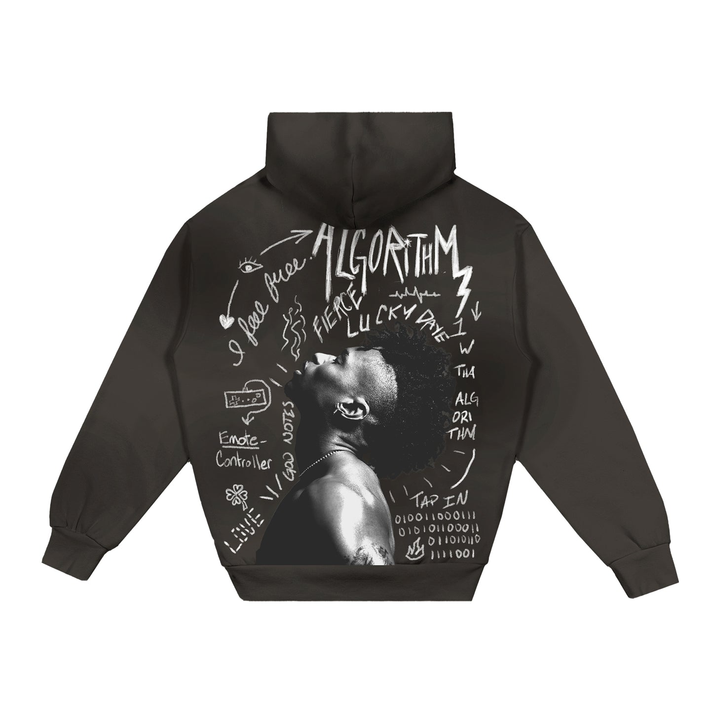 Algorithm Sketched Portrait Hoodie
